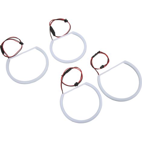 Weißes LED-Ringbeleuchtungsset mit Halo-Effekt für BMW E90 E91 E46 Scheinwerfer, Tuning-Ersatzteil, Paar kaltweiße Lichtringe (1/5)