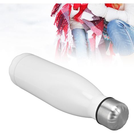 Colaflasche aus Edelstahl, Thermoskanne, Becher in Bowlingkugelform, glänzend weiß (1/5)