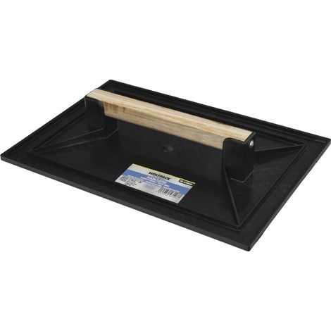 Talocha de plástico 32x22 cm con mango de madera negra (1/5)