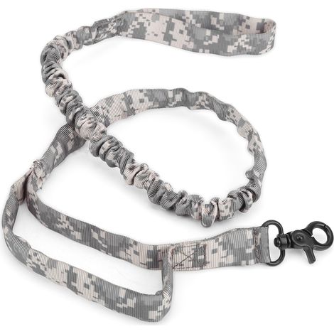Laisse de sécurité camouflage pour chiens de grande taille, en nylon 100D, idéale pour la course et la marche. (1/5)
