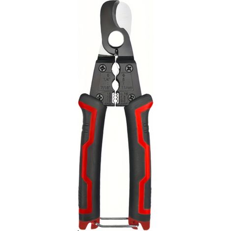 Pince Coupe-Câble 180 mm, Pince Coupante Électricien Multifonction avec Dénudeur de Fil, Capacité Maximale de 11 mm, pour Câbles en Cuivre, Aluminium et Dénudage de Câbles
