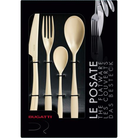 Set von 24 Teilen in der Geschenkbox mit Riviera Champagner Champagner Pvd Sabbiato Bugatti Fenster (1/3)