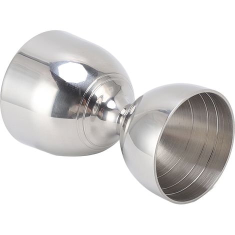 Set aus 2 Edelstahl-Alkoholspendern im indischen Stil, 30 und 60 ml, klassisches Silber (1/5)