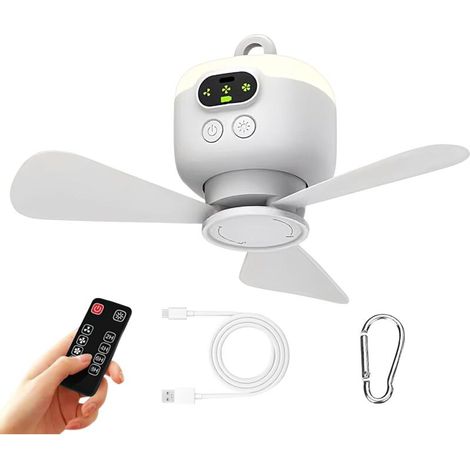 Ventilateur portable de camping – ventilateur suspendable de camping avec LED 4 (1/5)