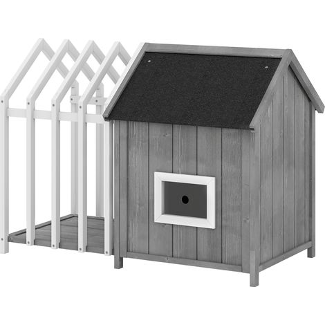 Nichet extérieure bois terrasse porte lattes gris 106 x 62,5 x 80,5 cm