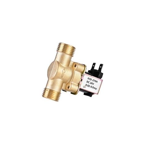 Électrovanne magnétique électrique en laiton normalement fermée G1/2 "DC 24V pour le contrôle de l'eau