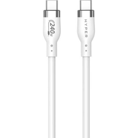 Câbles - USB & Thunderbolt TARGUS HYPER 2M Silicone 240W USB-C Charging Cable - White