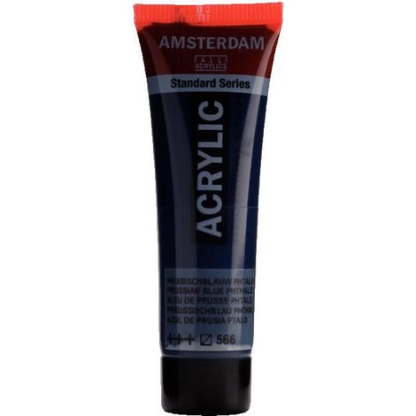 Peinture acrylique - Amsterdam - Acrilico Standard - 20 Ml - Bleu Di Prussia Phtalo - Mat (1/2)