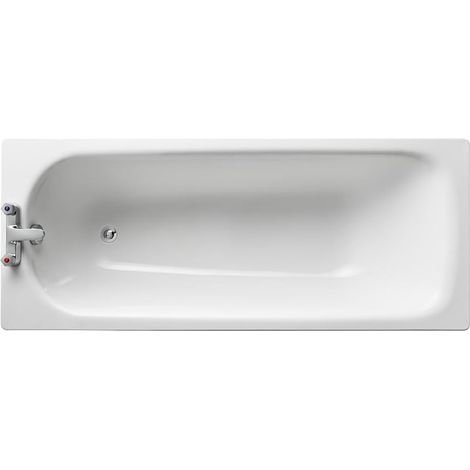 Armitage Shanks Sandringham 21 Rectangular Steel Bath 1700mm x 700mm - 2 Tap Hole (inc Leg Set) (1/2)