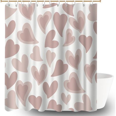 Kit rideau de douche en polyester 180x180 naturel rideau étanche pour une déco d’hiver réconfortante (1/5)