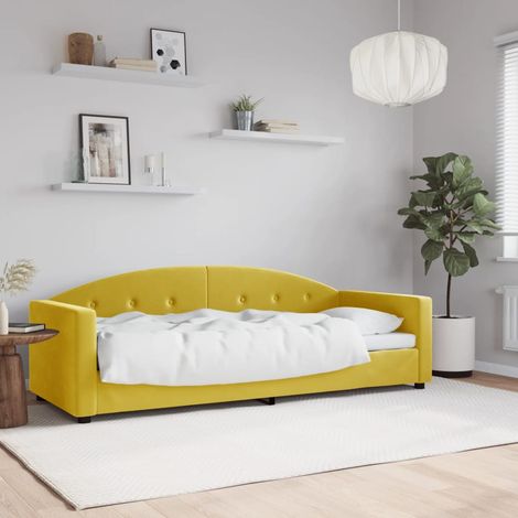 Tagesbett Gelb 80x200 cm Samt vidaXL (1/5)