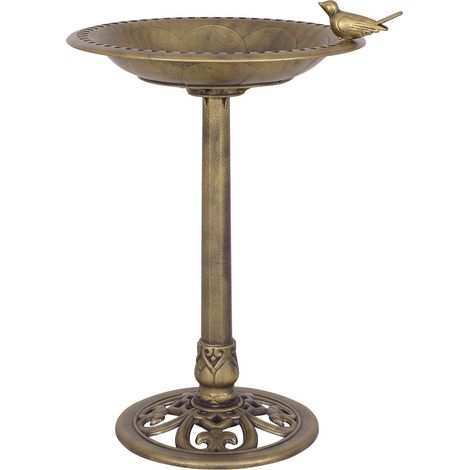 Estacion de alimentacion para pajaros comedero para pajaros estacion de alimentacion soporte para comedero para pajaros 50 x 76 cm bronce
