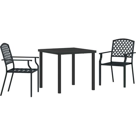 Maison Exclusive - Conjunto de Comedor de Jardín 3 pcs Antracita (1/5)