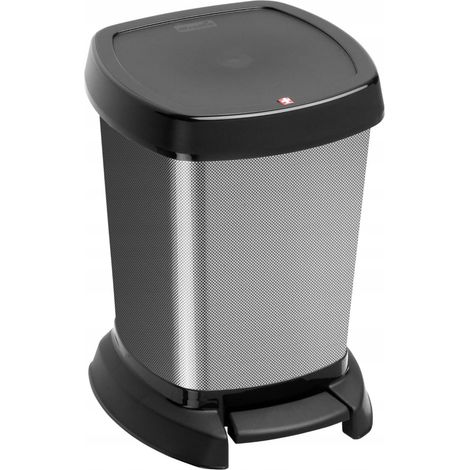 Rotho 7541080745 Paso - Cubo de basura (6 L), color negro (1/4)