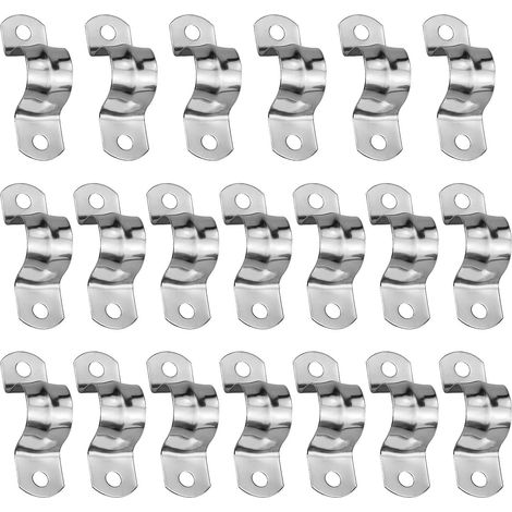 Pince U-Tube - Acier Inoxydable 304 - Pour Tube de 20 mm - Fixation par Vis - 25 Pièces (1/5)