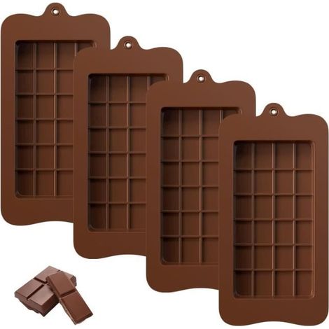Moule à pâtisserie - Silicone - Tablette Chocolat - Antiadhésif - 22x10,5 cm - Résistant aux températures (1/4)