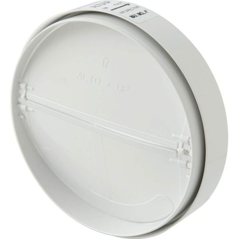 La Ventilation CVL150B Joint  150 mm interieur avec vanne papillon pour tubes ronds en ABS. Couleur : blanc. (1/3)