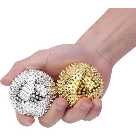 Boules de massage magnétiques à pointes pour soulager les mains - Rouleau anti-stress et thérapie des points de déclenchement (1/5)
