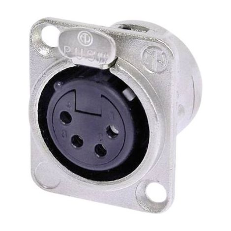 XLR EMBASE FEMELLE, CONTACTS DROITS NEUTRIK NC4FD-L-1 NOMBRE DE PÔLES: 4 ARGENT 1 PC(S)