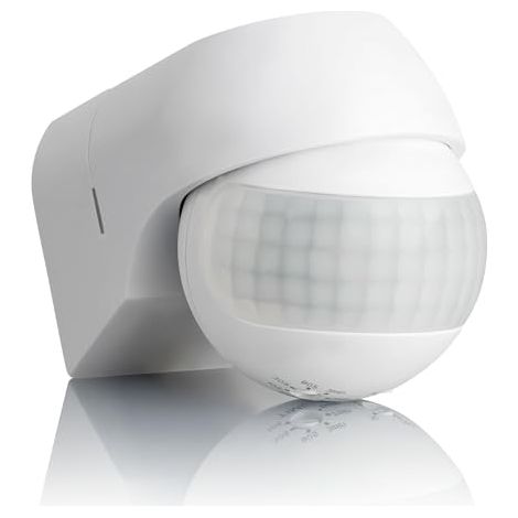 Détecteur de Mouvement Extérieur IP44, Montage en Saillie, programmable, Capteur Infrarouge, Portée 12m/ 180°, LED adapté, orientable, Max. 800W/400W (1/5)