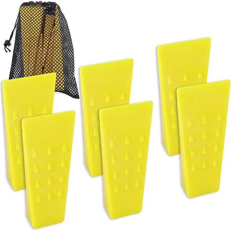 Set de 6 coins pour le coulage en toute sécurité des arbres avec clous avec sac de rangement clous de 14 cm pour la stabilité et la sécurité au sol pour bûcherons et forestiers (1/5)