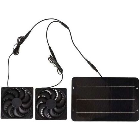 Kit of fan to energy solar waterproof Portable 10W 12V for coop tighten dog home hangar shed cooling Ventilation (1/4)