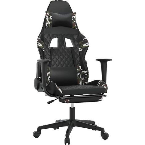 Maison Exclusive - Sedia da Gaming con Poggiapiedi Nero e Mimetico in Similpelle (1/5)