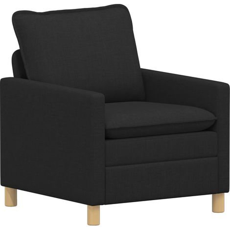 Canapé Noir 76 x 81 x 87,5 cm Tissu vidaXL (1/5)