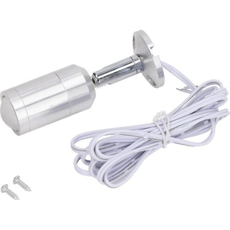 Spot LED Vitrine 2W Aluminium Argenté, Lumière Chaude 3000K, Orientable 180°, Mini Projecteur Encastrable pour Bijoux et Meubles, 220V (1/4)