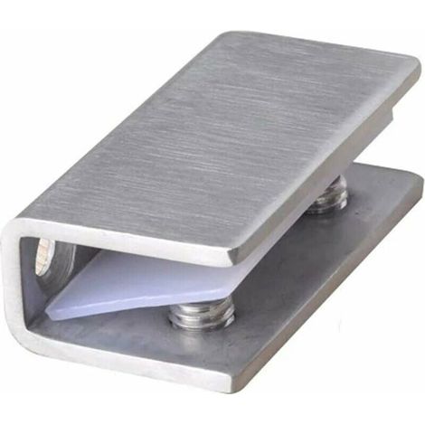Pack Glass Shower Door Fixing Clamps Stainless Steel Fixed Hinges 8-12mm Wall Brackets (1/5)