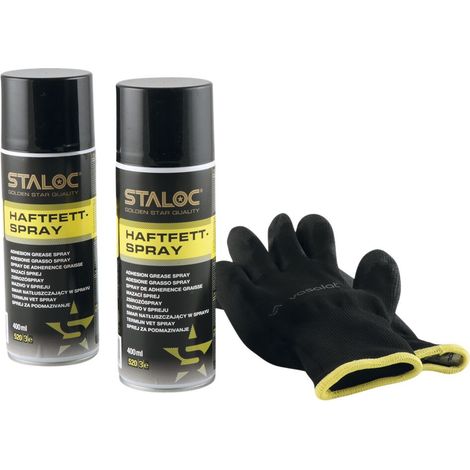 Staloc Haftfettspray - Beschlägespray für Dreh-/Kippbeschläge 400ml transparent - 2 Stück (1/3)