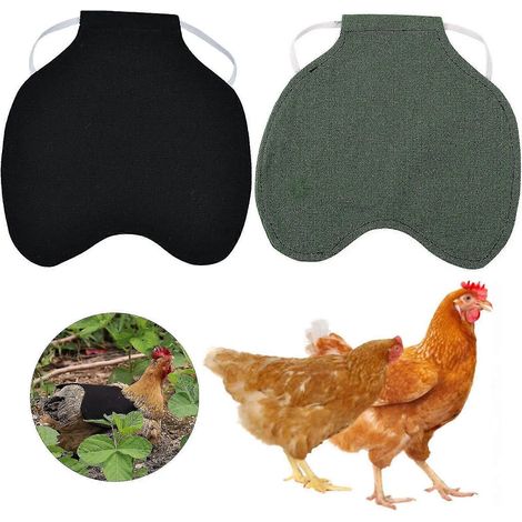 Lot de 2 harnais-selle pour poules, protection contre les plumes et les plumes du dos et des ailes. (1/5)