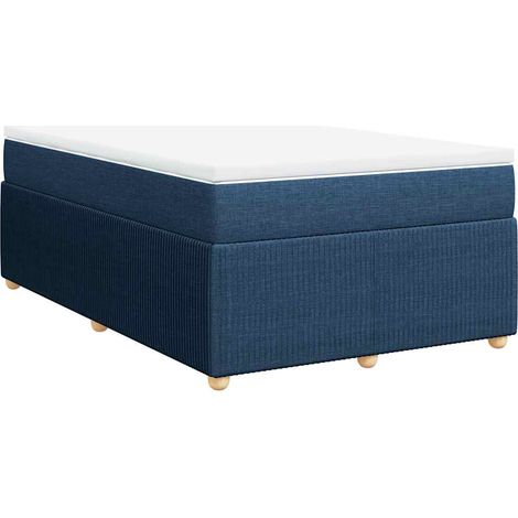Maison Exclusive - Cama box spring con colchón tela azul 120x200 (1/5)