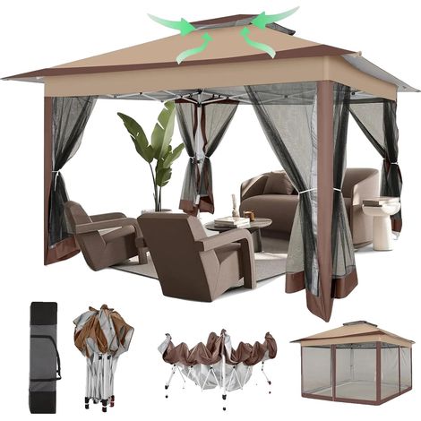Refugio plegable, estructura impermeable, fácil montaje. (1/2)