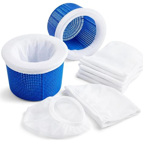 Skimmer Pool Socks, 10 Pieces Skimmer Socks, Swimming Pool Socks, Ultra Fine Mesh, Pool Filter Sock for Can Lock Pollen, Leaves, Flakes, Hair (1/5)