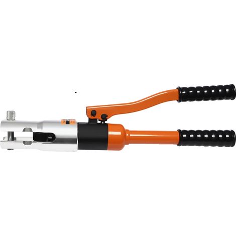 Outil de sertissage hydraulique, force maximale de 10 tonnes, compatibilité de moule polyvalente, Orange (1/2)