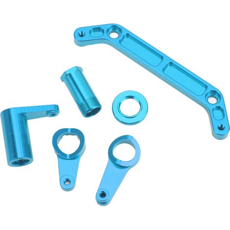 Unité de contrôle radiocommandée en alliage d'aluminium, pièces de rechange pour la réparation et l'amélioration à faire soi-même des camions JLB 1/10 (bleu). (1/5)