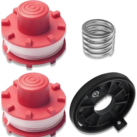 Lot de 2 bobines de rechange pour débroussailleuse Einhell GE-CT 36/30 LI E, 1 capuchon de bobine de rechange, 1 tête de coupe, pour bobines de rechange Einhell 3405096 (1/5)