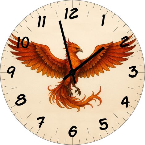 Horloge en verre phénix 29 cm (1/2)