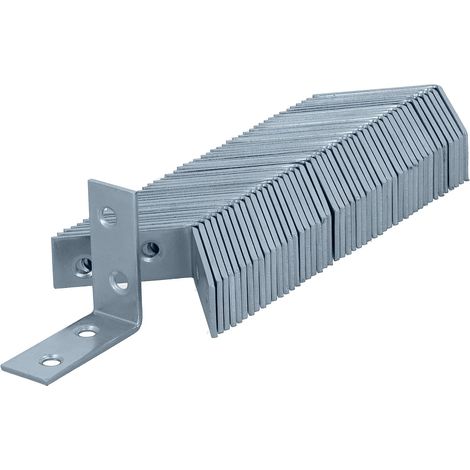 48 staffe per sedie in metallo 40x40x15 mm - Staffa di fissaggio zincata e passivata blu - Staffa di fissaggio con protezione anticorrosione, stabile e durevole - facile montaggio (1/4)