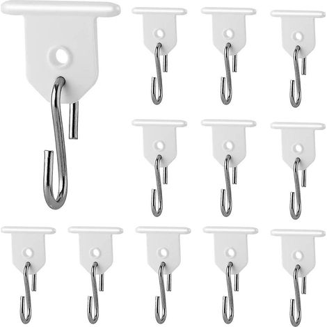 24 supports de guirlande lumineuse pour auvent de camping-car, crochets en forme de S pour auvent, supports de guirlande lumineuse en plastique et métal pour décorations de fêtes en camping-car. (1/5)