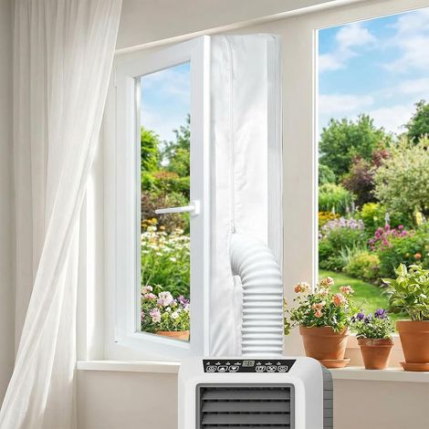 CCYKXA Fensterdichtung für Klimaanlagen, Tragbares Universal-Dichtungsset für mobile Klimaanlagen und Wäschetrockner, Wasserdichtes Dichtungsgewebe (400 cm) (1/5)