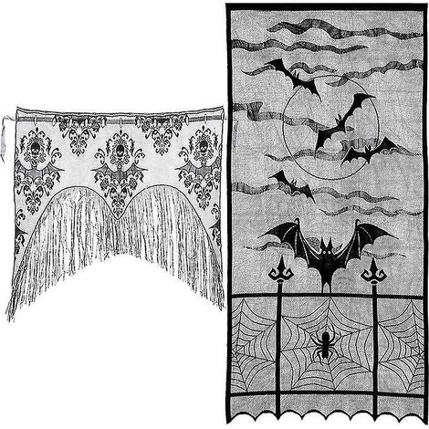 1 Set Spitzengardinen für Halloween-Dekorationen