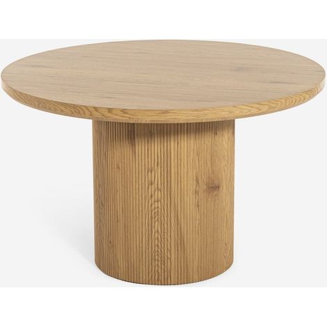 Tavolo sala da pranzo cucina rotondo in legno 120cm piedistallo Bering (1/5)
