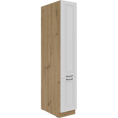 Küchen Apothekerschrank 30 cm Stilo Weiß + Artisan Küchenzeile Küchenblock (1/5)