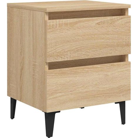 Maison Exclusive - Mesita de noche madera contrachapada roble Son (1/5)