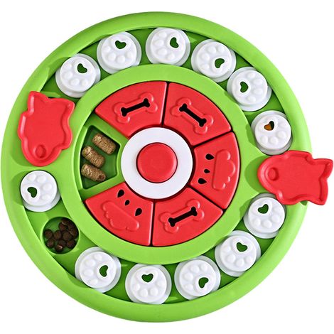Juguete interactivo tipo rompecabezas para perros, dispensador de premios, estimulación mental, entrenamiento de coeficiente intelectual, para perros pequeños, medianos y grandes. (1/5)