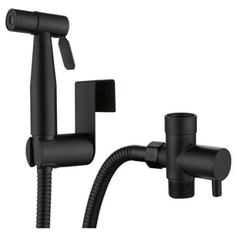 Bidet-Sprayer, Bad-Handbrause, Handbrause-Set komplett schwarz, schwarz