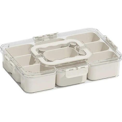 Unterteilte Aufbewahrungsbox mit Gittern für Serviertablett, tragbare Gewürzbox, Obst- und Gemüsebox B (1/5)