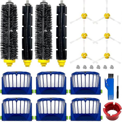 Pièces de remplacement Kit pour Irobot Roomba 600 Série & 500 Série Robot Bristle & Beater Brosse, Filtre, Brosse latérale (1/5)